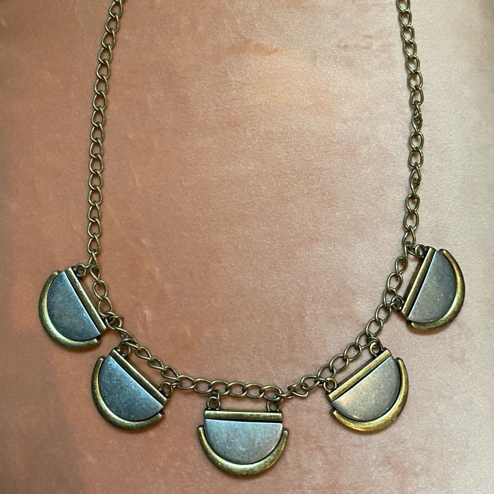 LOFT Gold/Silver Statement Necklace - Like New